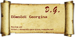 Dömsödi Georgina névjegykártya