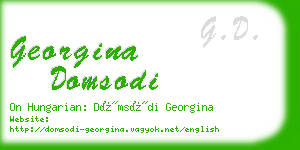 georgina domsodi business card